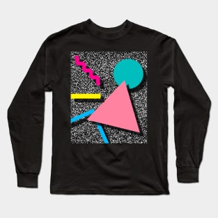 80s Geometric Design Pattern Long Sleeve T-Shirt